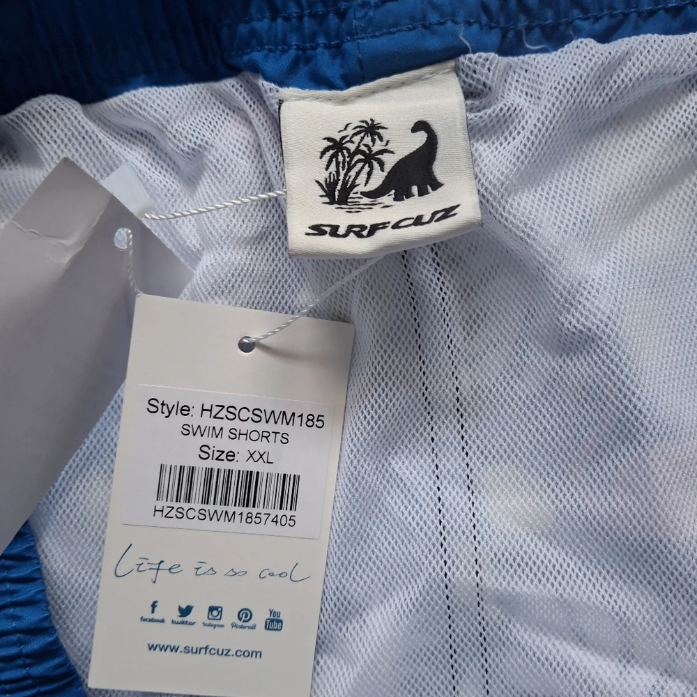 Surf Cuz Mens Swim Truks Swimming‎ With Mesh Lining Quick Dry Short XXL